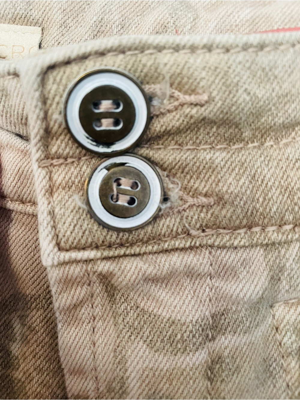 Pilcro Anthropologie Beige Patchwork Utility Pants - Picture 4 of 9
